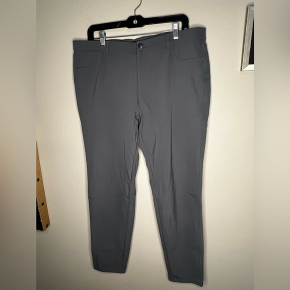Lafayette 148 New York Pants Women Size 16 Mercer Stretch Gray High Rise Slim